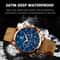 Business Leather Men Watches Clock Sports Luxury Men Quartz Watch Waterproof Chronograph Luminous D 1