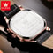 Square Waterproof Chronograph Quartz Watch Trend Brand Original Mens Watches Luminous Leather Strap 1