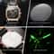 Square Waterproof Chronograph Quartz Watch Trend Brand Original Mens Watches Luminous Leather Strap 4