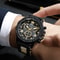 Light luxury refined fake three eye, mixed bar scale dial silicone quartz watch, elegant wristwear