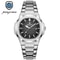 Men Watch Luxury Waterproof Square Quartz Stainless Steel Luminous Date Business Male Clock 9