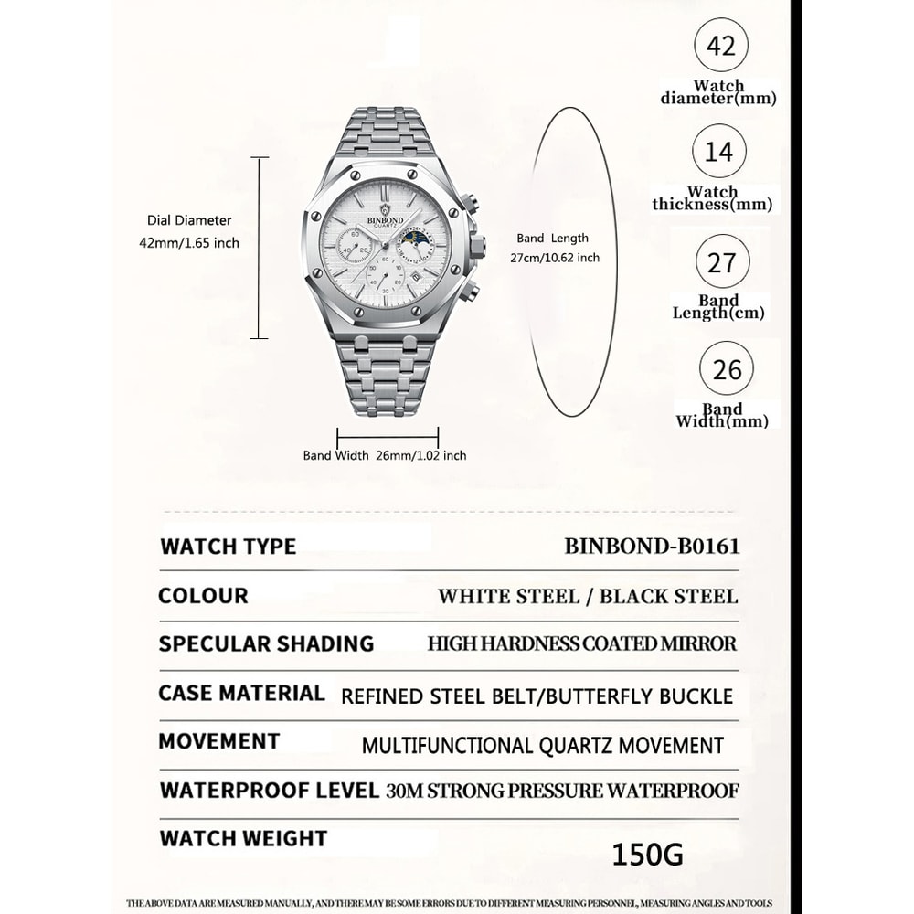 Luxury High Man Quartz Wristwatch Quality Men Watch Waterproof Luminous Stainless Steel Mens Casual 3