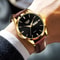 Leather Mens Quartz Wristwatch Business Man Watch Waterproof Luminous Auto Date Week Men Watches Fo