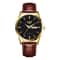 Leather Mens Quartz Wristwatch Business Man Watch Waterproof Luminous Auto Date Week Men Watches Fo