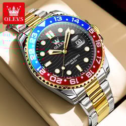 waterproof calendar luminous quartz watch, original luxury men's watches, stainless steel authentic watch for man