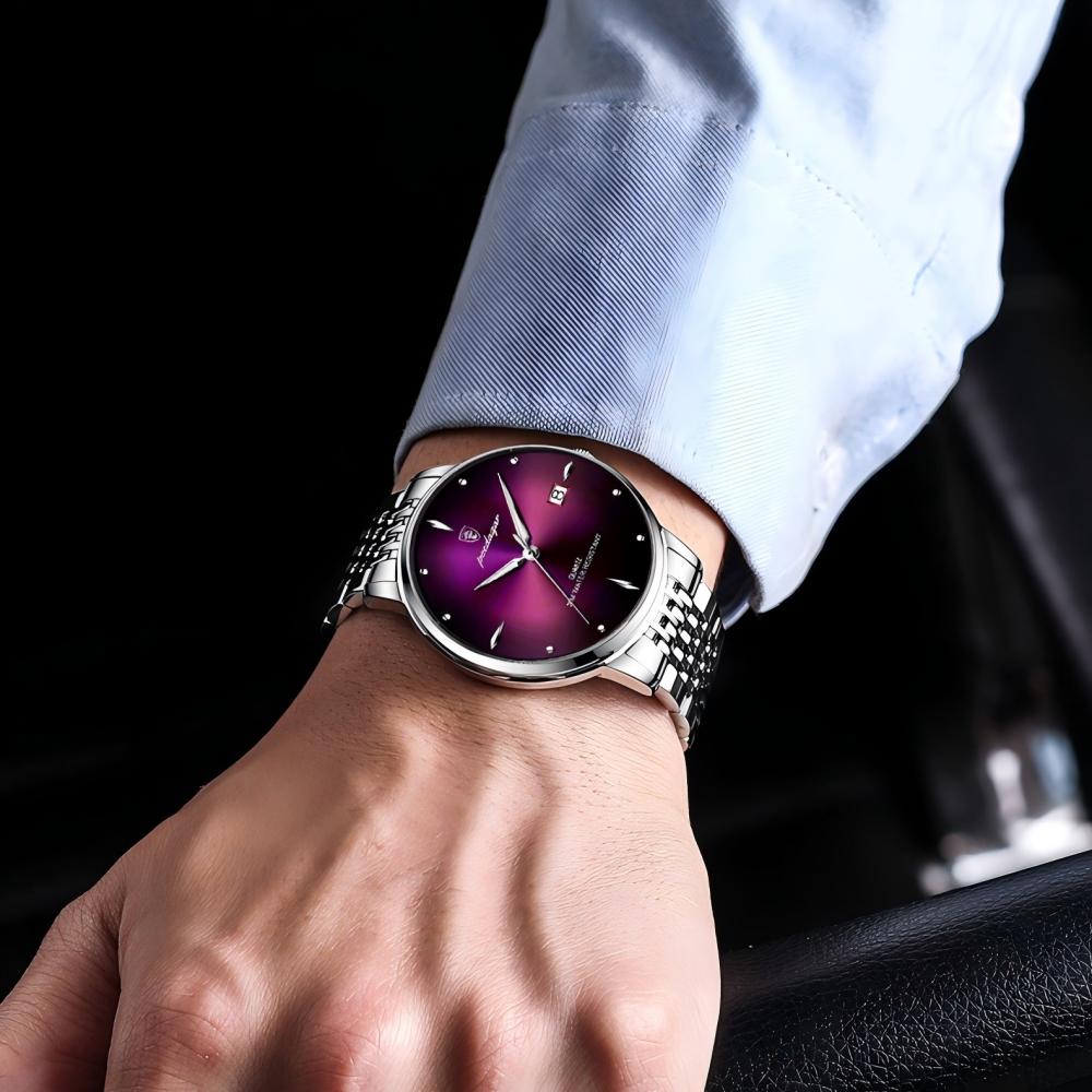 Luxury Casual Mens Watch Waterproof Quartz Stainless Steel Date Display With Night Light 4