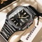 Stainless Steel Luxury Square Male Watch Waterproof Luminous Date Week Quartz Watches For Men Fashi 7