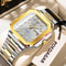 Stainless Steel Luxury Square Male Watch Waterproof Luminous Date Week Quartz Watches For Men Fashi 14