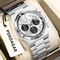 Luminous Business Watches For Men Fashion Men Wristwatch Chronograph Date Stainless Steel Quartz Ma 8