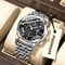 Mens Quartz Watches Stainless Steel Chronograph Original Military Waterproof Luminous Date Watch 0