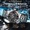 Mens Quartz Watches Stainless Steel Chronograph Original Military Waterproof Luminous Date Watch 2