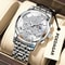 Mens Quartz Watches Stainless Steel Chronograph Original Military Waterproof Luminous Date Watch 9