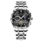 Stainless Steel Chronograph Fashion Man Wristwatch Luminous Quartz Watch For Men Waterproof Luxury 7