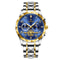 Stainless Steel Chronograph Fashion Man Wristwatch Luminous Quartz Watch For Men Waterproof Luxury 8