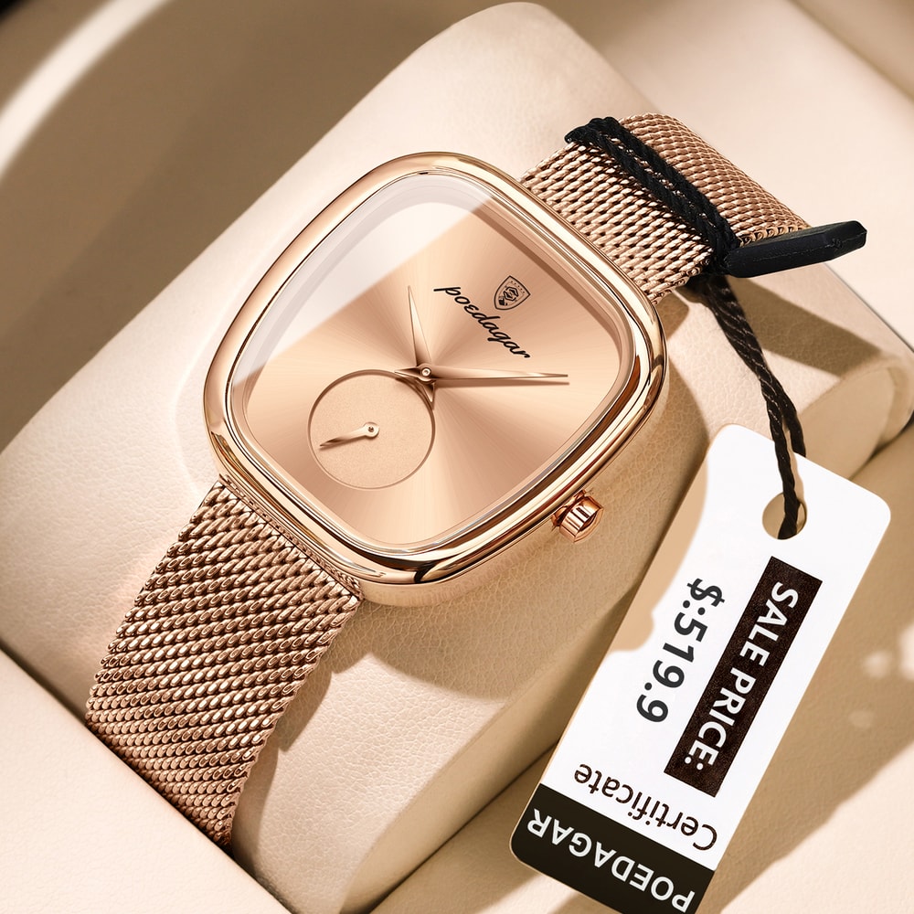Waterproof Watch For Women Luxury Fashion Elegant Ladies Watch Stainless Steel Quartz Womens Watche 5