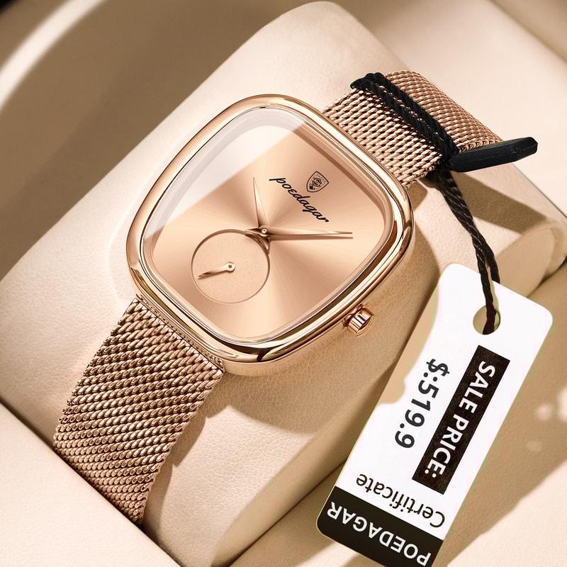 Waterproof Watch For Women Luxury Fashion Elegant Ladies Watch Stainless Steel Quartz Womens Watche 5