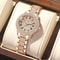 Full Diamond Roman Quartz Watch Set In Luxury Gold Silver Rose Gold Alloy Perfect For Business Occa 0