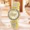 Luxury Women Quartz Watch Bracelet Set with Golden Butterfly Element, Trendy Fashion for Daily Use
