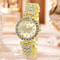 Luxury Women Quartz Watch Bracelet Set with Golden Butterfly Element, Trendy Fashion for Daily Use