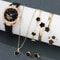Elegant Women's Watch Set with Flower Element Dial, Quartz Watch, Bracelet, Necklace, Ring, and Earrings