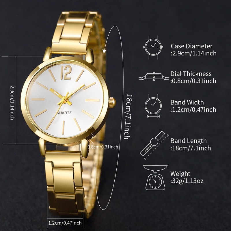 Elegant Womens Light Luxury Quartz Watch Casual Sports Style Stylish Bracelet Watch 4