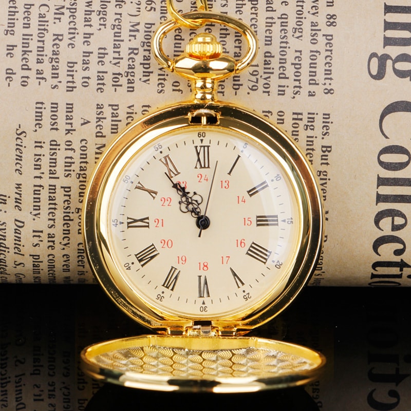 I Love You Couple Gift Watch Pendant Luxury Golden Quartz Pocket Watch High Quality Fashionable Chr 1