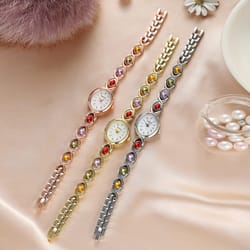 elegant temperament line scale ladies fashion watch, luxury rhinestone oval quartz dial