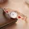 Elegant Temperament Line Scale Ladies Fashion Watch Luxury Rhinestone Oval Quartz Dial 2
