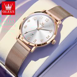 elegant rose gold digital waterproof watch, luxury brand new women quartz watch with simple bracelet