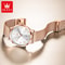 Elegant Rose Gold Digital Waterproof Watch Luxury Brand New Women Quartz Watch With Simple Bracelet 1