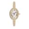 Elegant Womens Quartz Wrist Watch With Roman Numerals Waterproof Rhinestone Inlaid Oval Design 5
