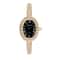 Elegant Womens Quartz Wrist Watch With Roman Numerals Waterproof Rhinestone Inlaid Oval Design 8