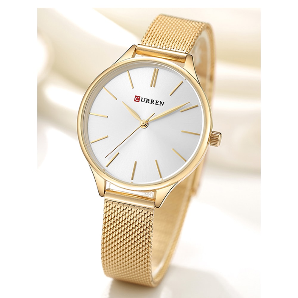 Luxury Womens Watch Stainless Steel Mesh Strap Matte Dial Japanese Quartz Movement 2