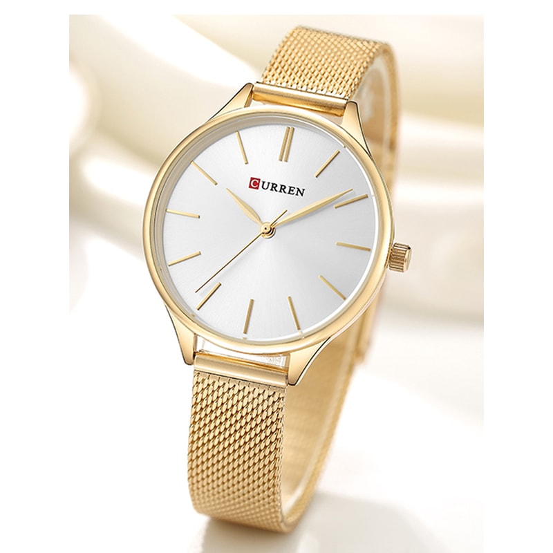 Luxury Womens Watch Stainless Steel Mesh Strap Matte Dial Japanese Quartz Movement 2