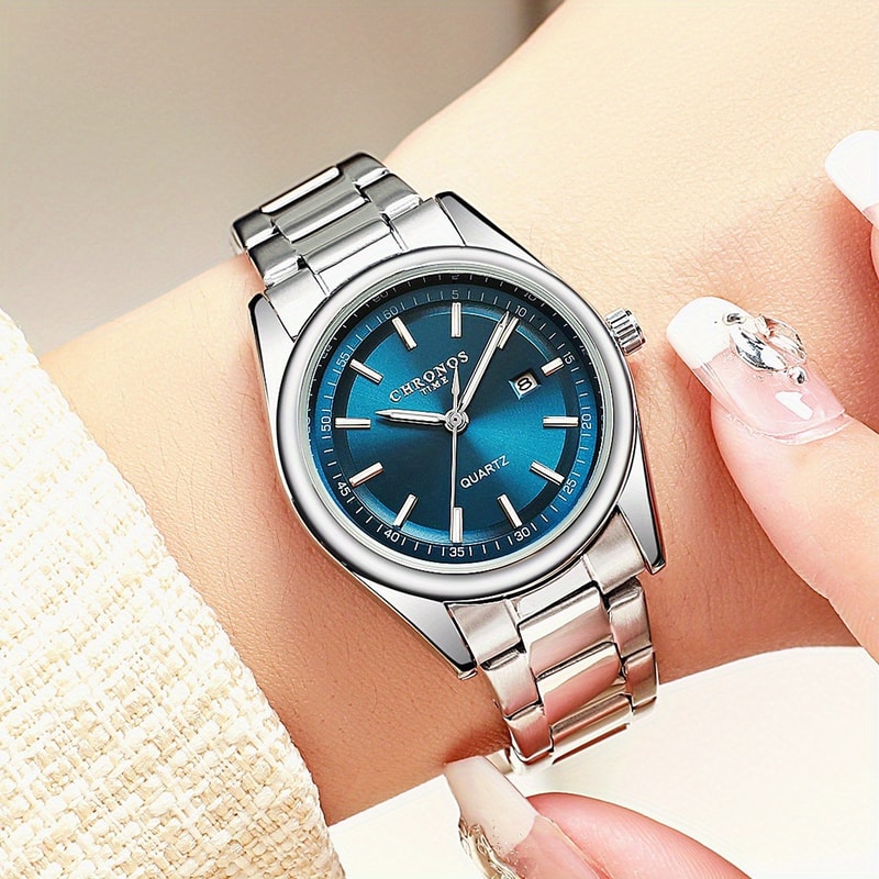 Ladies Luxury Fashion Watch Stainless Steel Band Luminous Calendar Business Casual Gift For Women 3