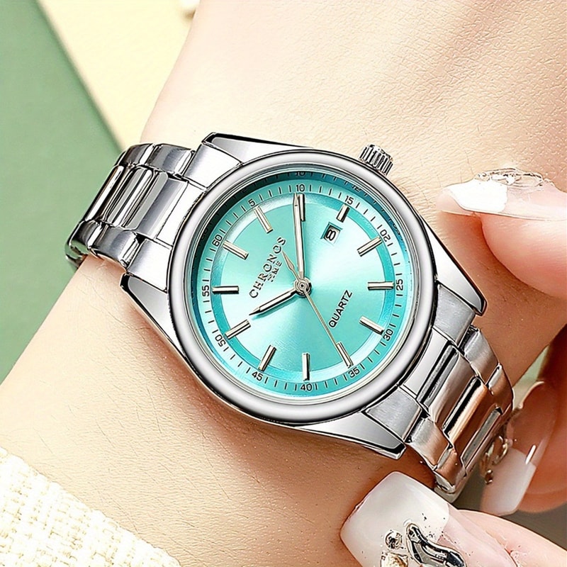 Ladies Luxury Fashion Watch Stainless Steel Band Luminous Calendar Business Casual Gift For Women 4