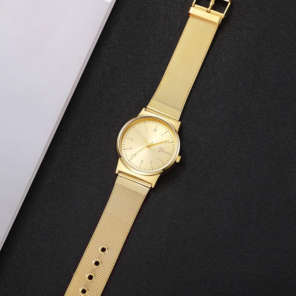 Ladies Quartz Watch Luxury Mesh Band Fashion Women Watches Girls Clock 4