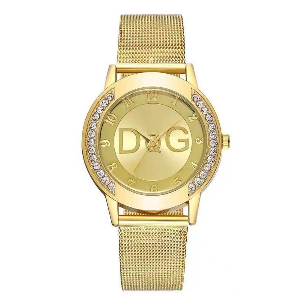 Stunning Ladies Watch With Double Diamond Ring Sand Diamond Surface Steel Mesh Strap 5