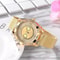 Stunning Ladies Watch With Double Diamond Ring Sand Diamond Surface Steel Mesh Strap 3