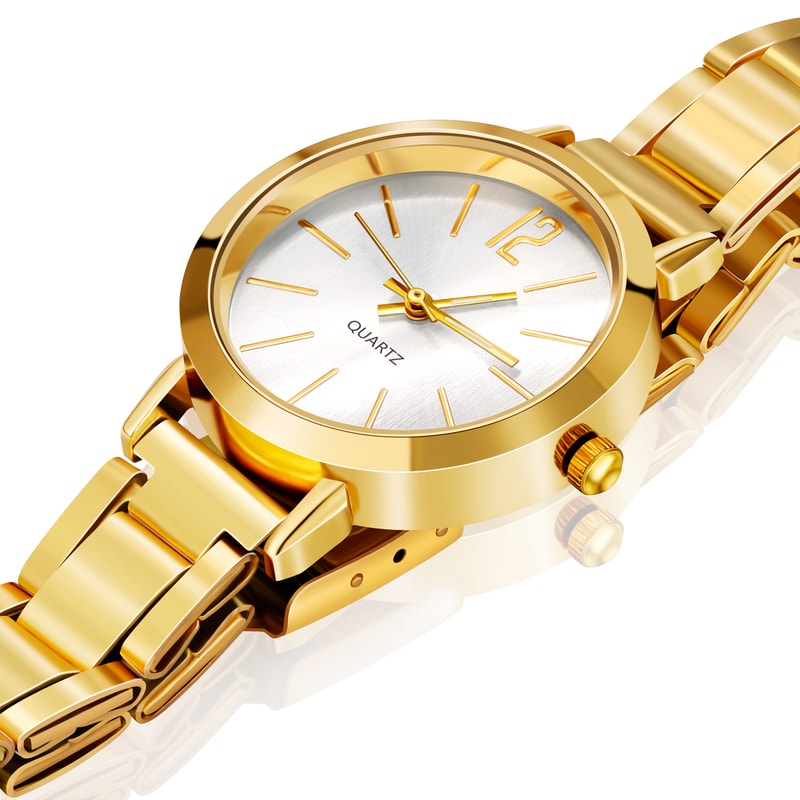 Fashion Gold Color Lightweight Bracelet Quartz Wristwatch Luxury Women Watches Simple Dial Hollow S 1