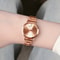 Fashion Gold Color Lightweight Bracelet Quartz Wristwatch Luxury Women Watches Simple Dial Hollow S 2