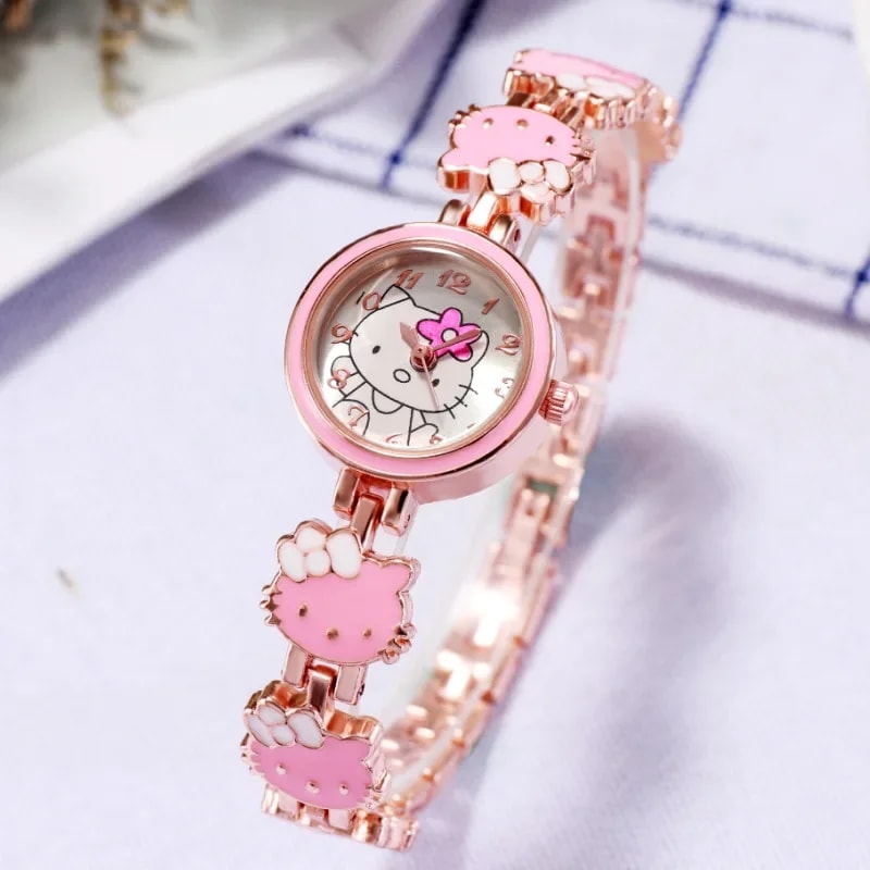 Hello Kitty Women Watch Sweet Bow Gift For Girls High Quality Quartz Watches For Women 3