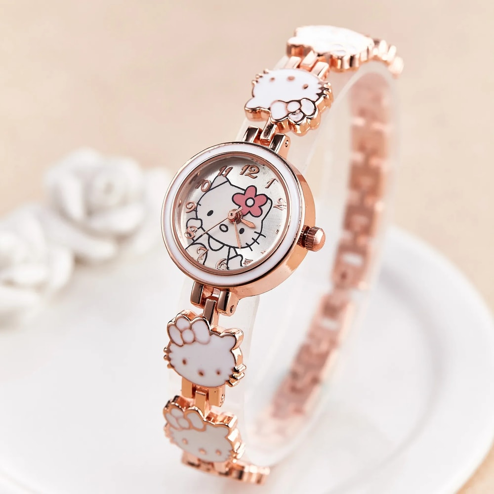 Hello Kitty Women Watch Sweet Bow Gift For Girls High Quality Quartz Watches For Women 4