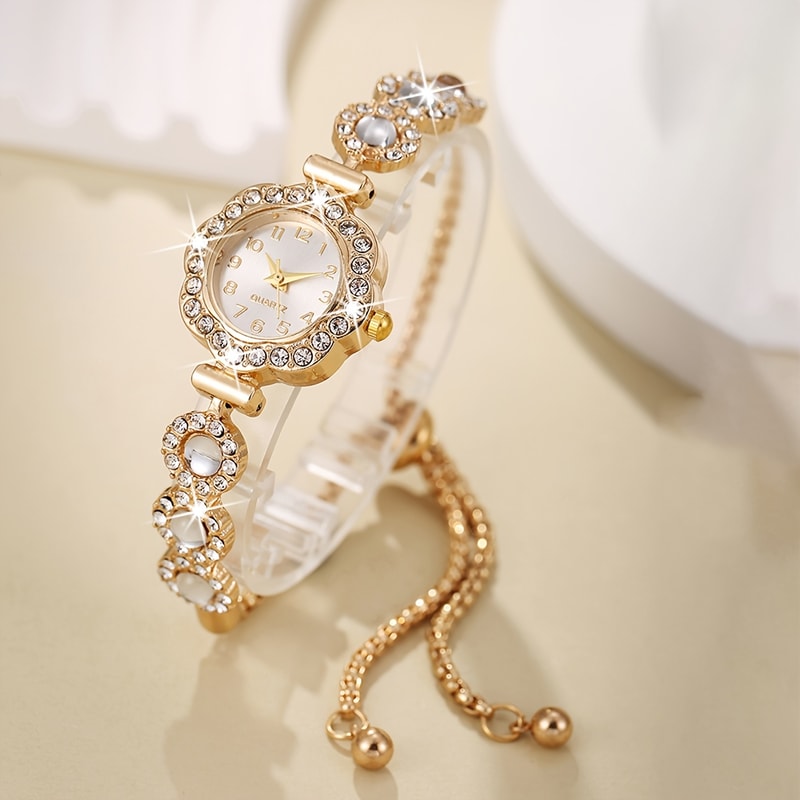 Fashion Ladies Quartz Wristwatch Elegant Rhinestone Women Watches Girls Bracelet Strap Gift Clock 0