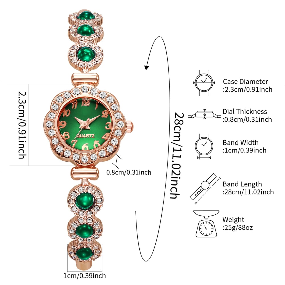 Fashion Ladies Quartz Wristwatch Elegant Rhinestone Women Watches Girls Bracelet Strap Gift Clock 5