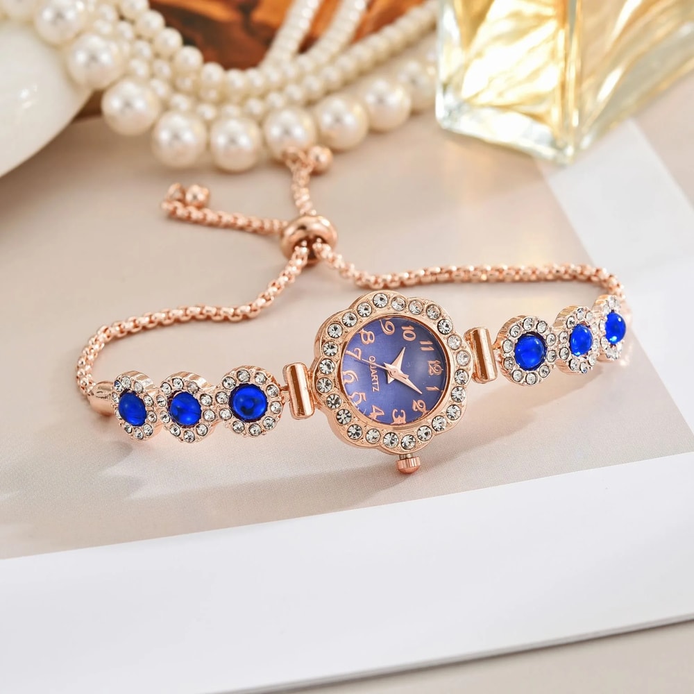 Fashion Ladies Quartz Wristwatch Elegant Rhinestone Women Watches Girls Bracelet Strap Gift Clock 8