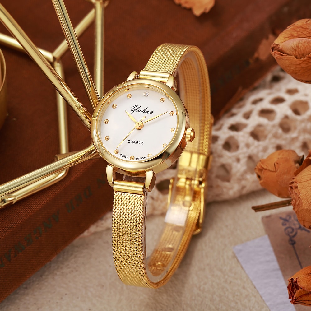 Dot Quartz Watch For Women New Arrival Light Luxury Fashion Mesh For Christmas And Halloween Gifts 1