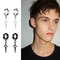 Stainless Steel Fake Non Piercing Earrings For Men Women With Punk Star Pendant Hoop Jewelry 2