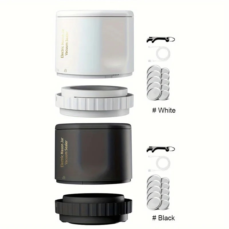 Cordless Electric Mason Jar Vacuum Sealer Kit For Mason Jars Wide Mouth Fermentation 3