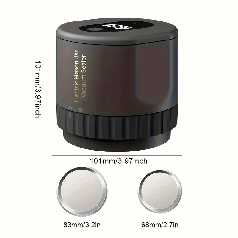 Cordless Electric Mason Jar Vacuum Sealer Kit For Mason Jars Wide Mouth Fermentation 4